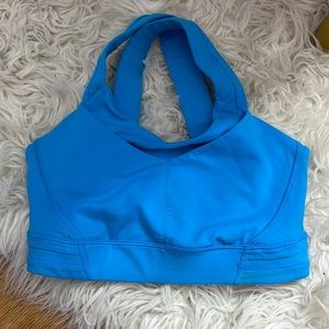 Blue lululemon sports bra size 0